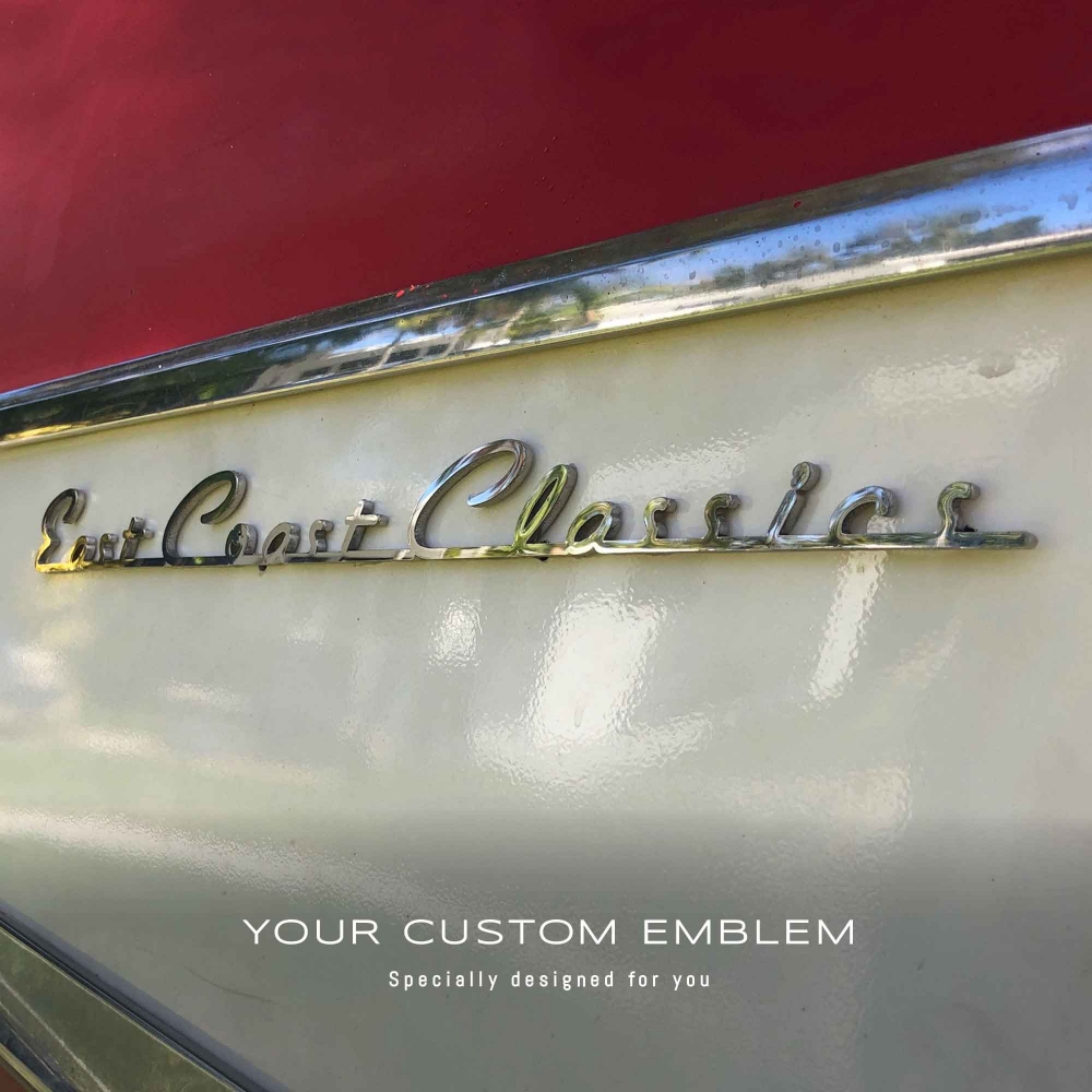 East Coast Classics Custom made Emblem in 100% stainless steel mirror finishing - design as requested