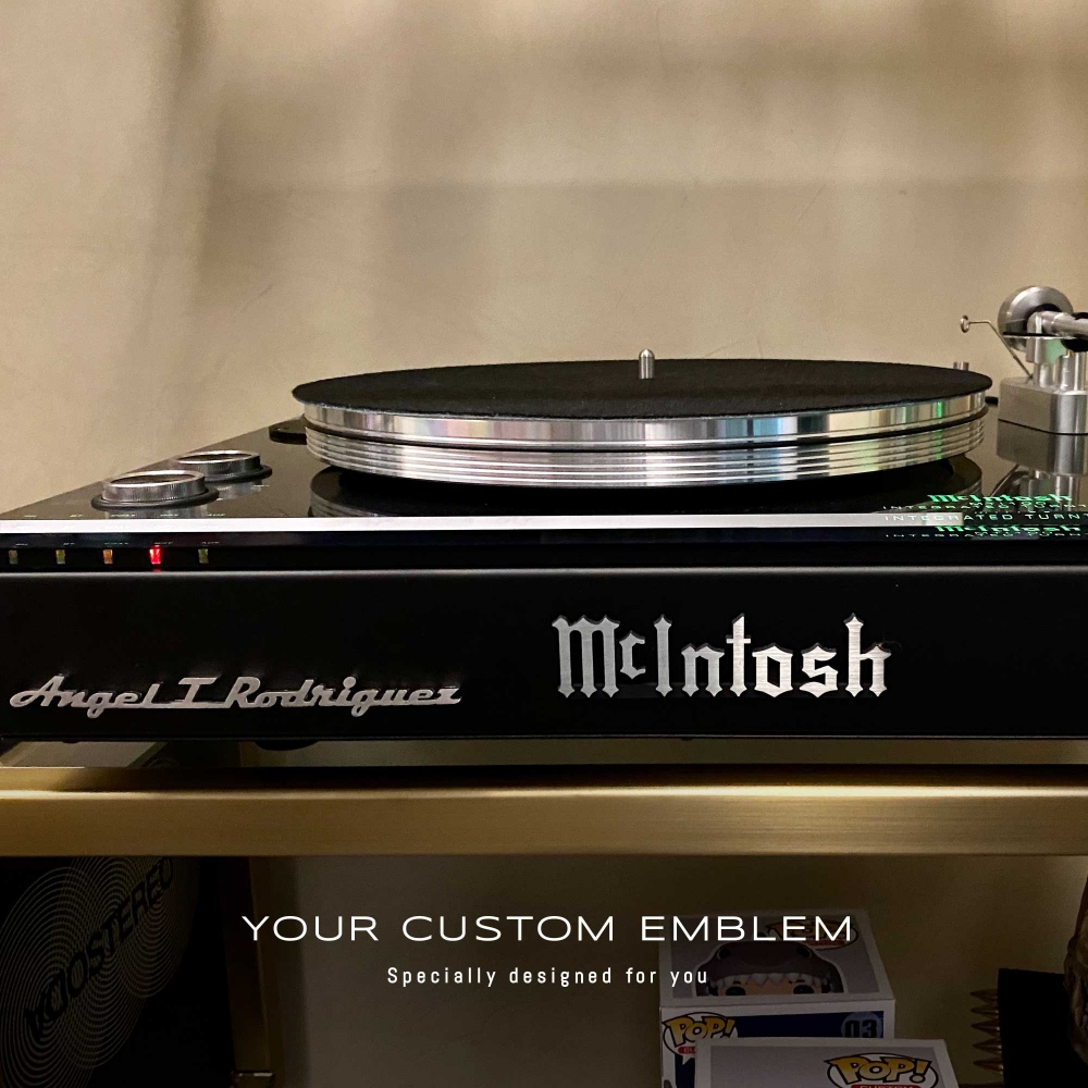 Angel I Rodriguez Emblem in stainless steel matt finishing