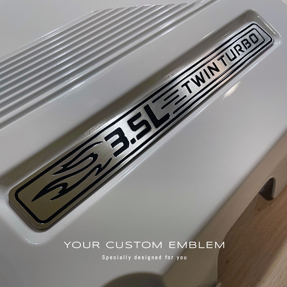 3.5L Twin Turbo Engraved Custom made Emblem